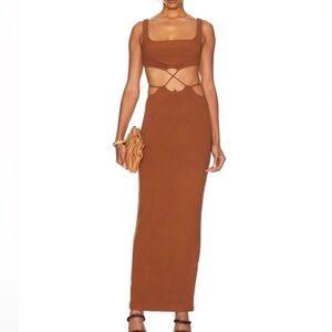 superdown Brown Midi Dress